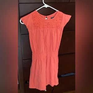 Gap kids orange embroidered dress girls size 8